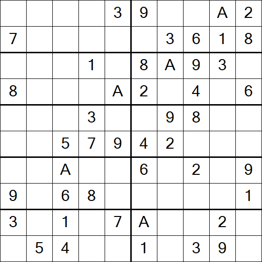 Sudoku 10x10 - Simple