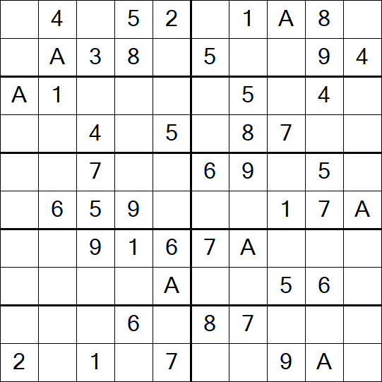 Sudoku 10x10 - Easy