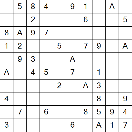 Sudoku 10x10 - Easy