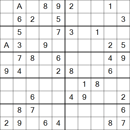 Sudoku 10x10 - Einfach