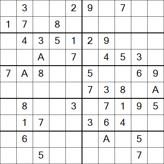 Sudoku 10x10 - Einfach