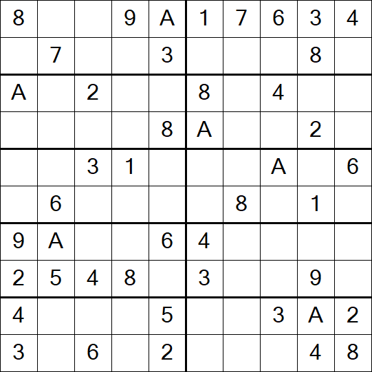 Sudoku 10x10 - Einfach