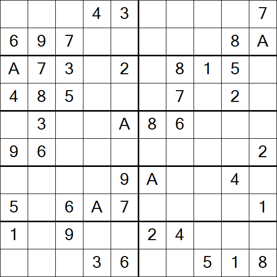 Sudoku 10x10 - Einfach