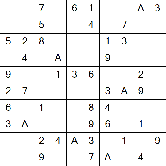 Sudoku 10x10 - Einfach