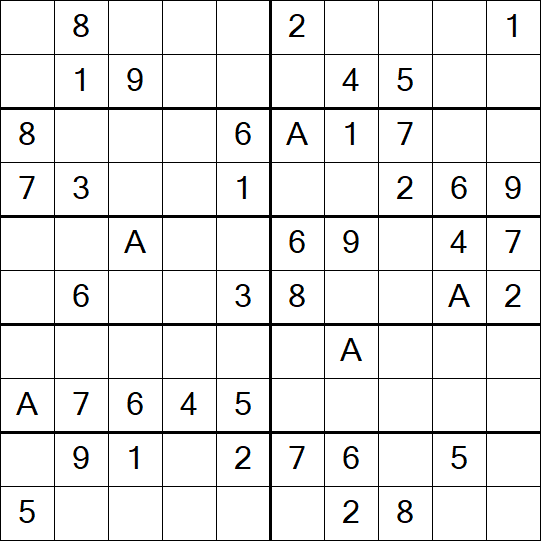 Sudoku 10x10 - Einfach