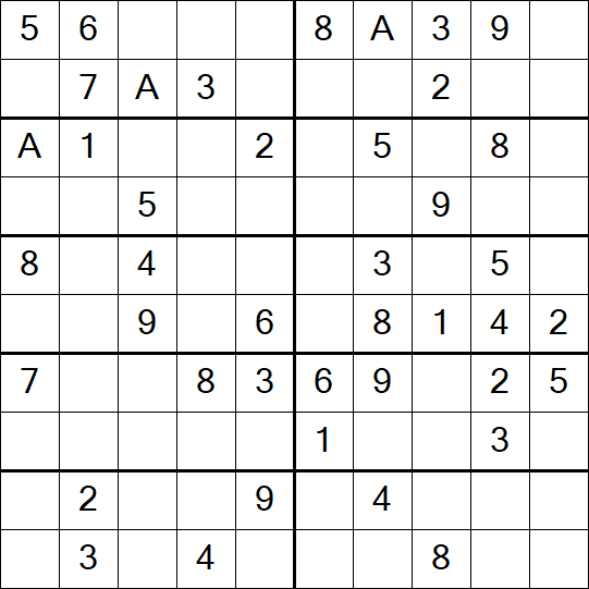 Sudoku 10x10 - Einfach