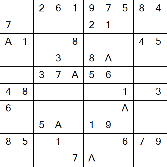 Sudoku 10x10 - Einfach