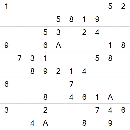 Sudoku 10x10 - Einfach