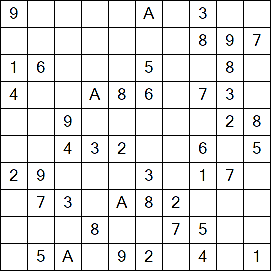 Sudoku 10x10 - Einfach