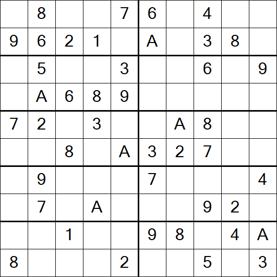 Sudoku 10x10 - Einfach