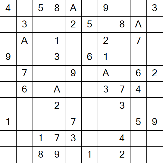 Sudoku 10x10 - Einfach