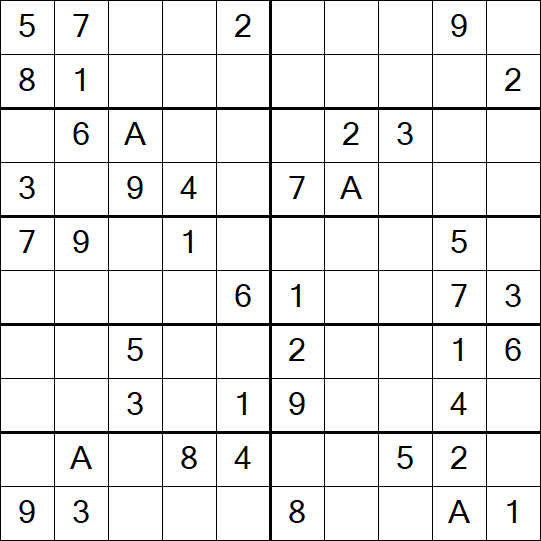 Sudoku 10x10 - Einfach