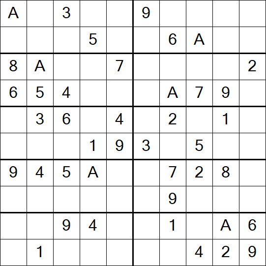 Sudoku 10x10 - Einfach