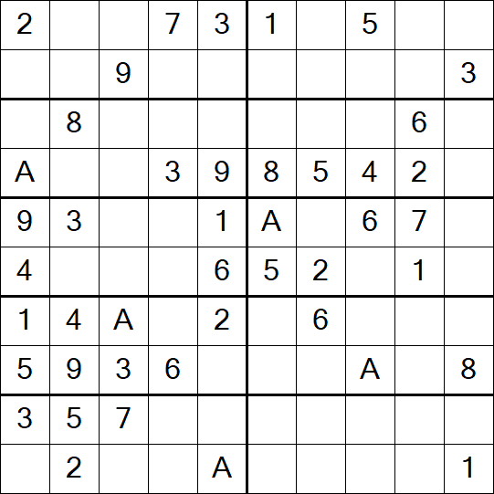 Sudoku 10x10 - Easy