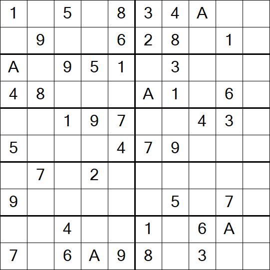 Sudoku 10x10 - Easy
