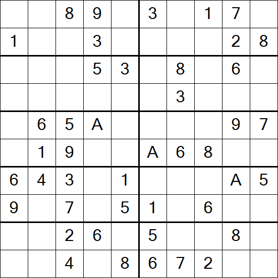 Sudoku 10x10 - Einfach