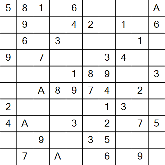 Sudoku 10x10 - Einfach
