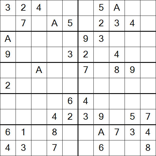 Sudoku 10x10 - Einfach