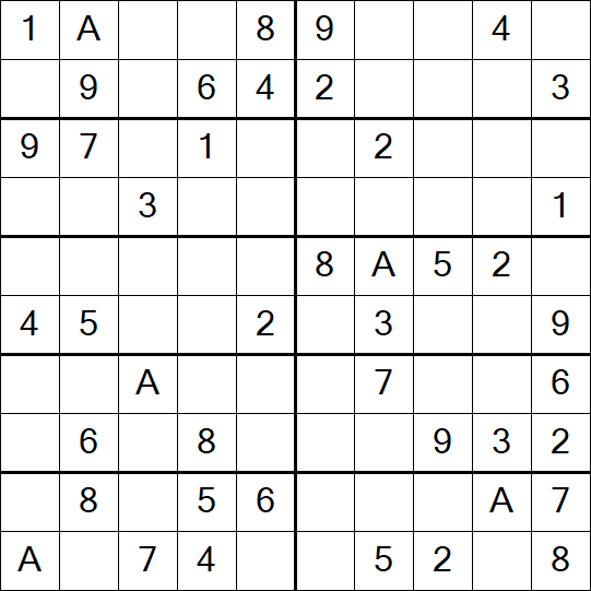 Sudoku 10x10 - Easy