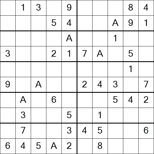 Sudoku 10x10 - Easy