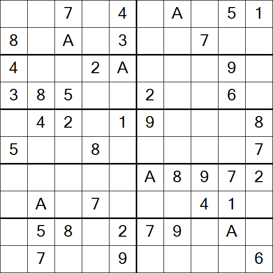 Sudoku 10x10 - Easy