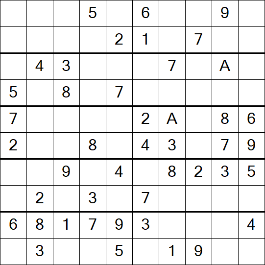 Sudoku 10x10 - Einfach