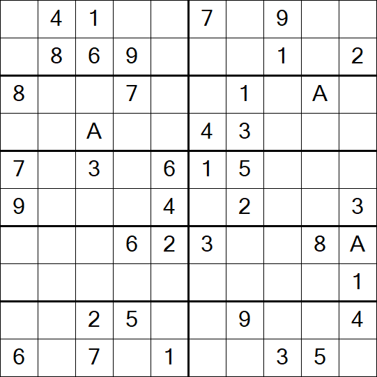 Sudoku 10x10 - Einfach