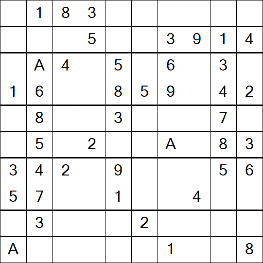 Sudoku 10x10 - Einfach