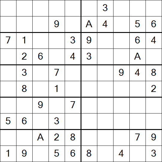Sudoku 10x10 - Einfach