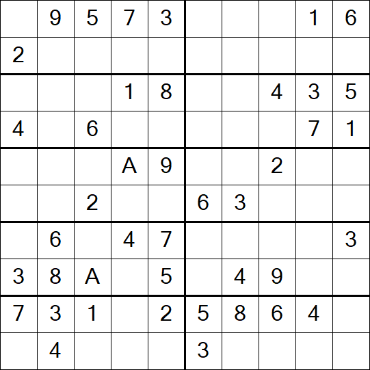 Sudoku 10x10 - Einfach