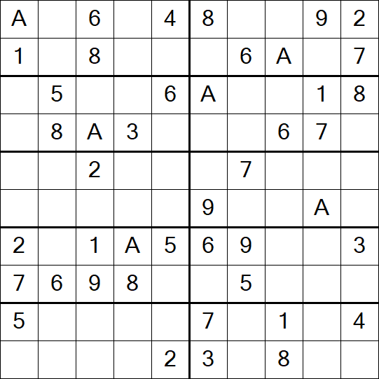 Sudoku 10x10 - Einfach