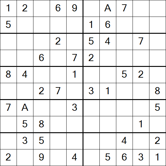 Sudoku 10x10 - Einfach