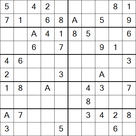 Sudoku 10x10 - Einfach