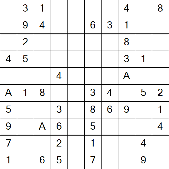 Sudoku 10x10 - Easy