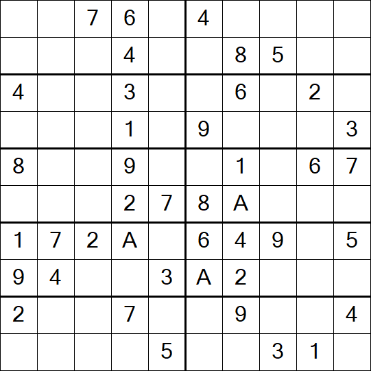 Sudoku 10x10 - Simple