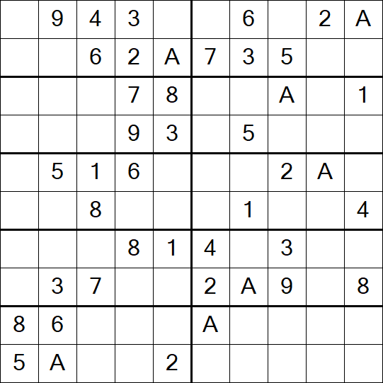 Sudoku 10x10 - Simple