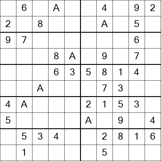 Sudoku 10x10 - Einfach
