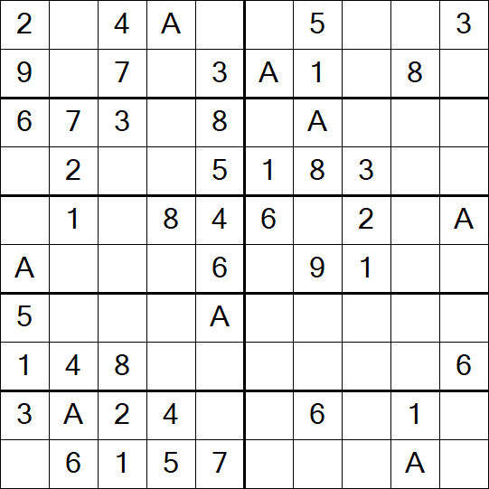 Sudoku 10x10 - Einfach