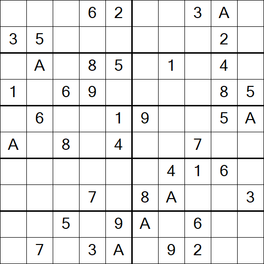 Sudoku 10x10 - Einfach