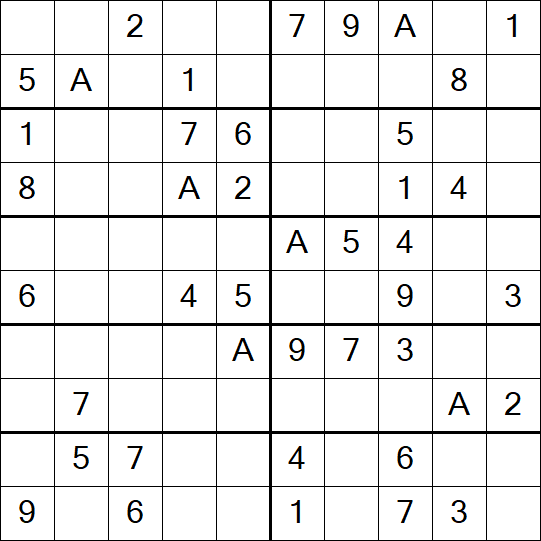 Sudoku 10x10 - Einfach
