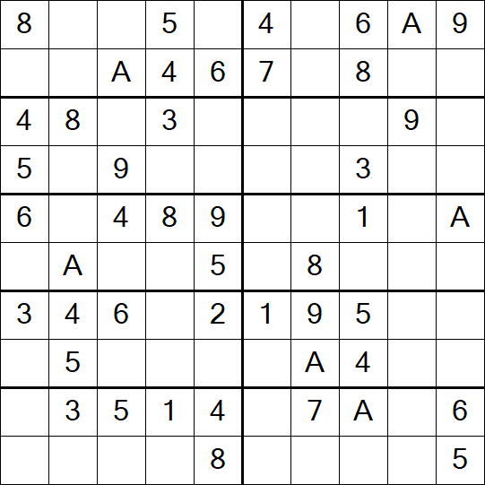 Sudoku 10x10 - Einfach