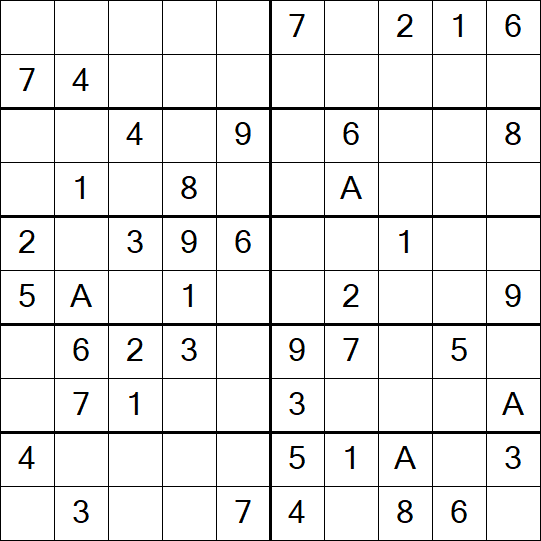 Sudoku 10x10 - Einfach