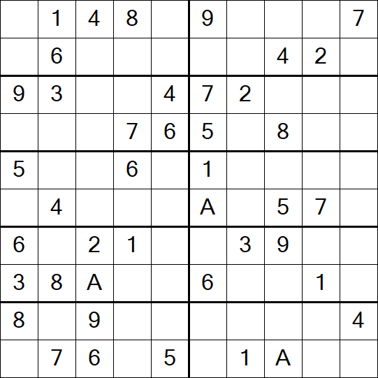 Sudoku 10x10 - Einfach