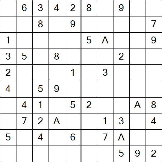 Sudoku 10x10 - Einfach