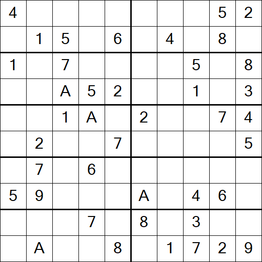 Sudoku 10x10 - Einfach