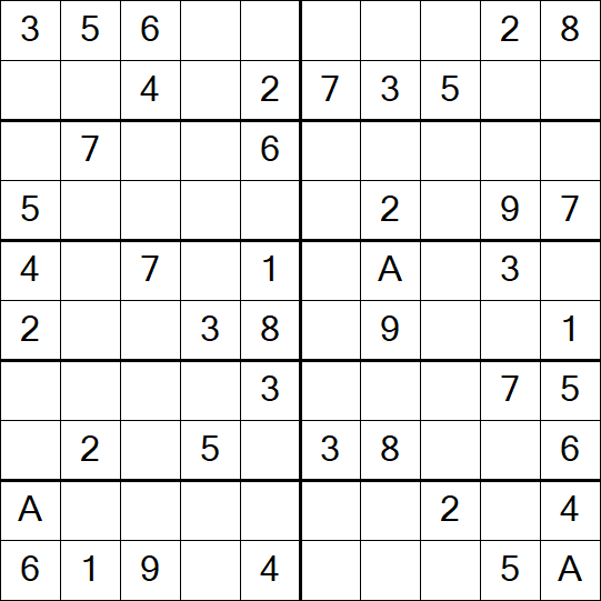 Sudoku 10x10 - Einfach