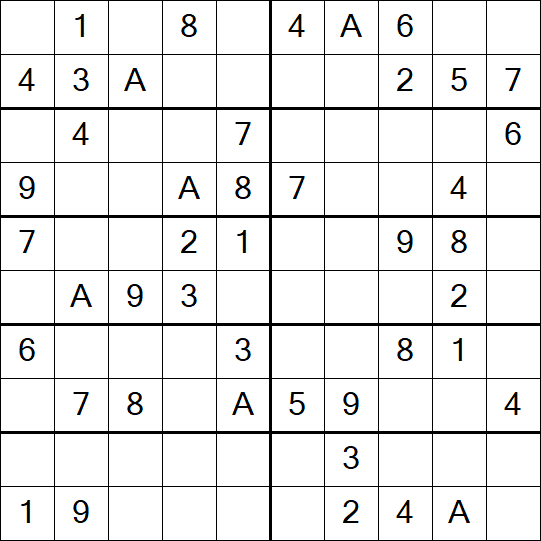 Sudoku 10x10 - Einfach