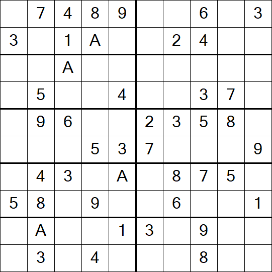 Sudoku 10x10 - Einfach