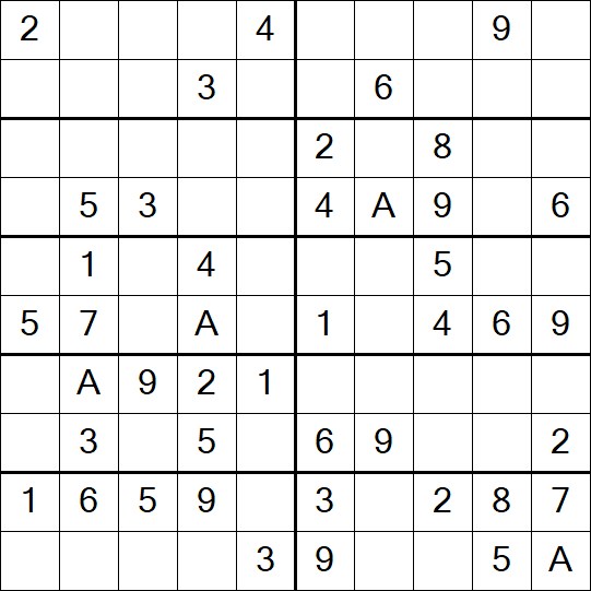 Sudoku 10x10 - Einfach