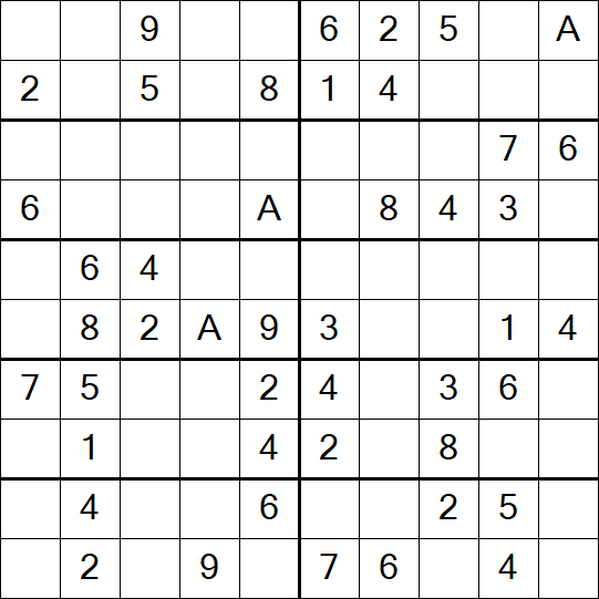 Sudoku 10x10 - Einfach